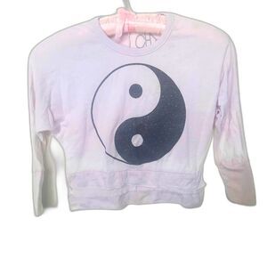 Chaser Girls Yin Yang Burnout Tee Light Purple Size 4/4T NEW Flawed